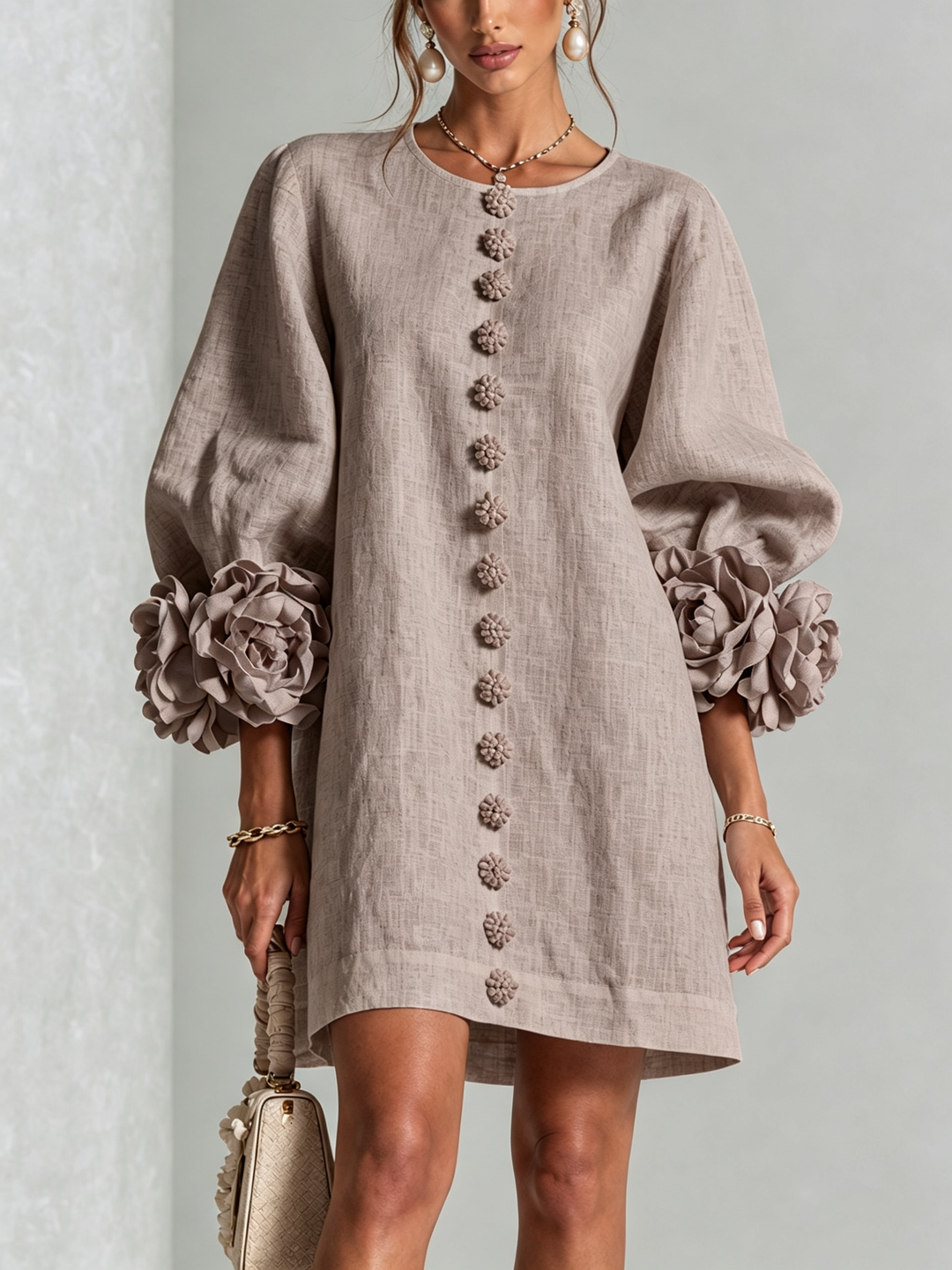 ROBE ÉLÉGANTE À MANCHES POUR FEMMES