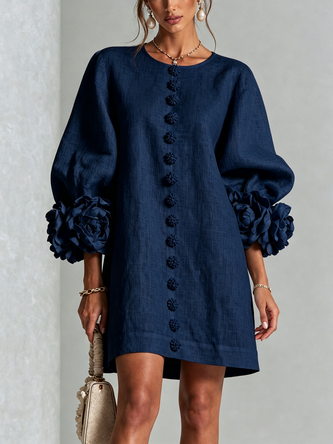 ROBE ÉLÉGANTE À MANCHES POUR FEMMES