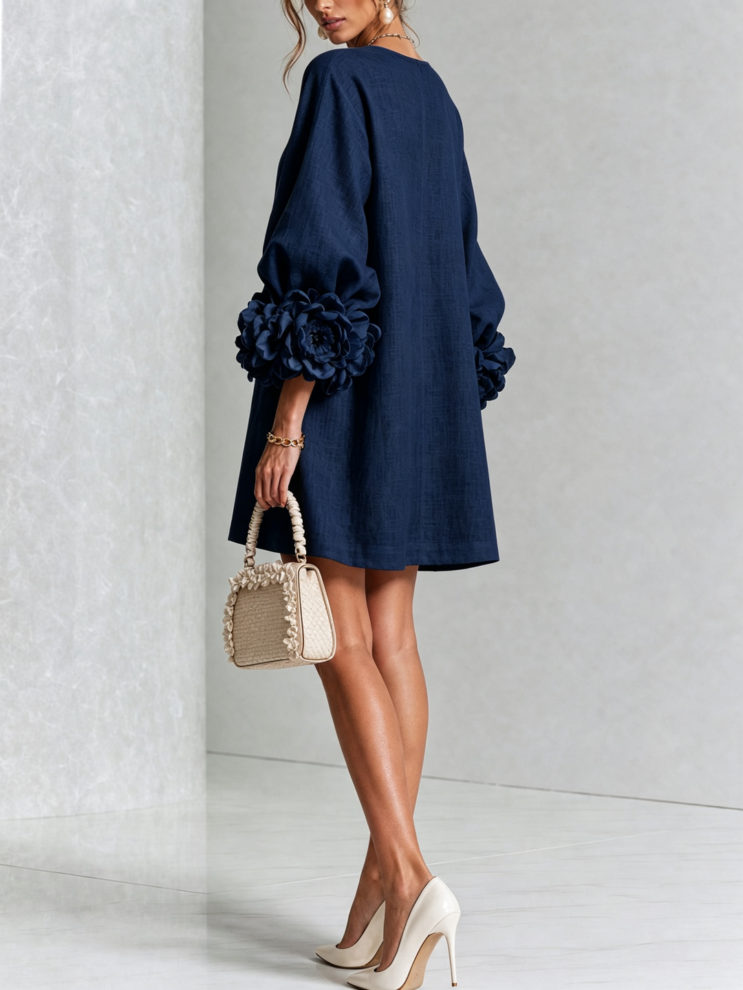 ROBE ÉLÉGANTE À MANCHES POUR FEMMES