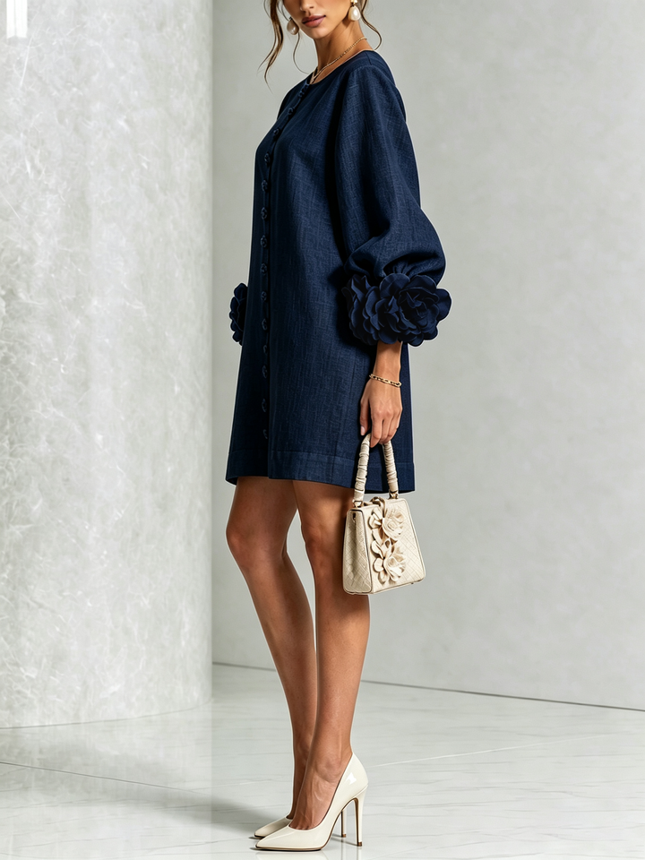 ROBE ÉLÉGANTE À MANCHES POUR FEMMES