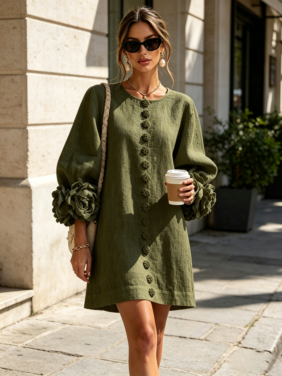 ROBE ÉLÉGANTE À MANCHES POUR FEMMES