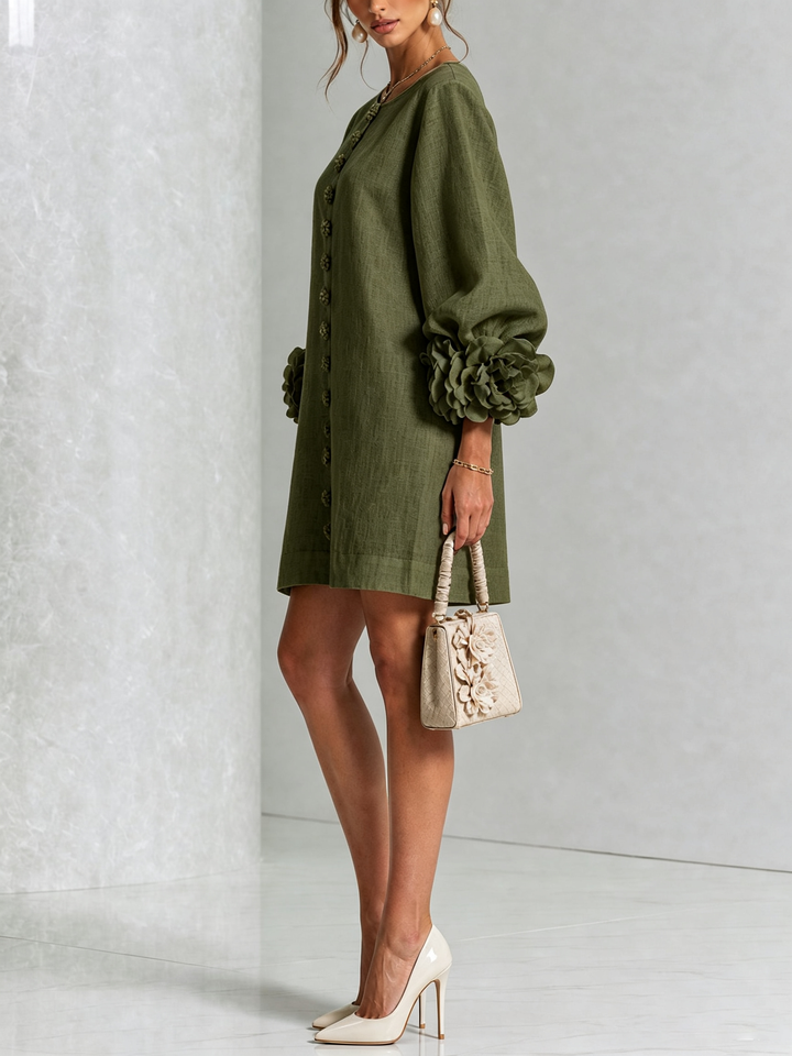 ROBE ÉLÉGANTE À MANCHES POUR FEMMES