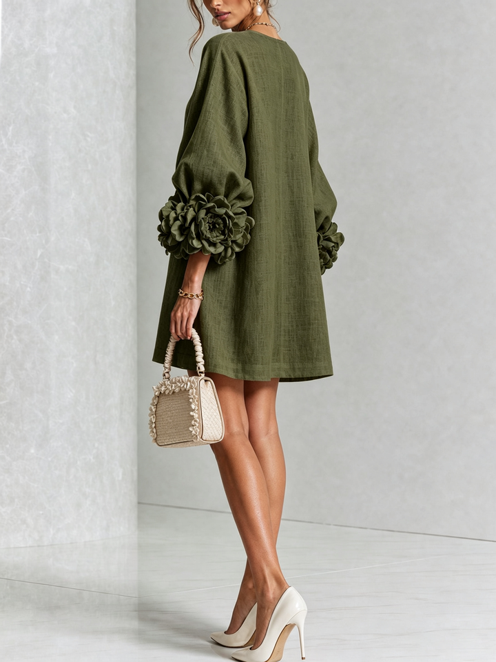 ROBE ÉLÉGANTE À MANCHES POUR FEMMES