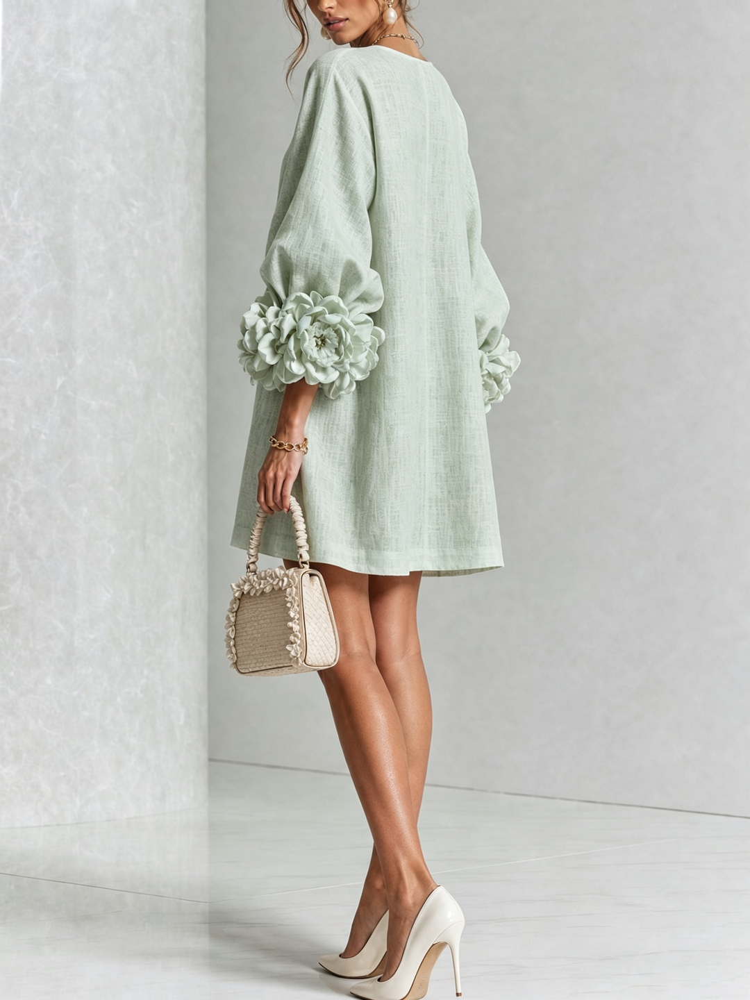 ROBE ÉLÉGANTE À MANCHES POUR FEMMES