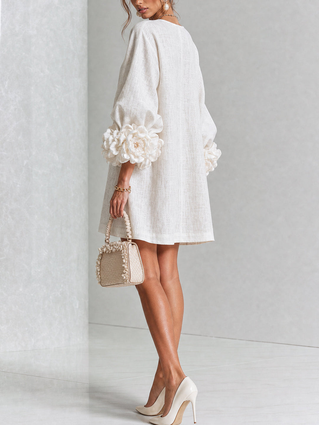 ROBE ÉLÉGANTE À MANCHES POUR FEMMES