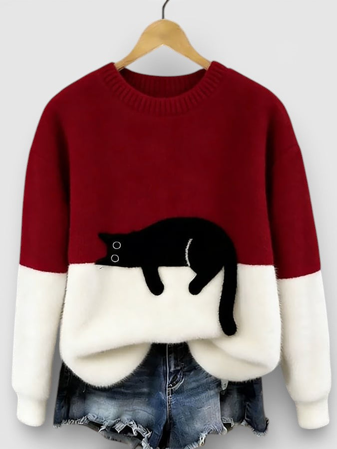 PULL IMPRIMÉ FÉLIN POUR FEMMES