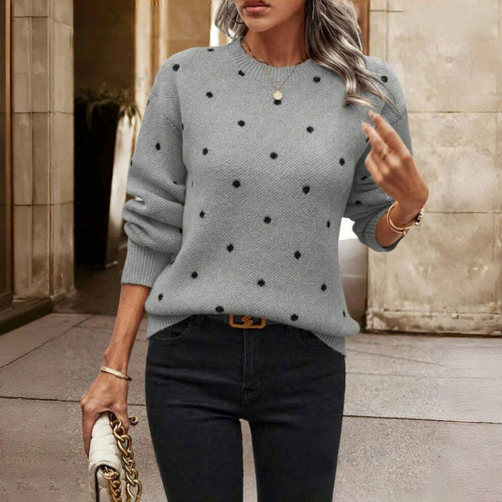 PULL EN MAILLE À POIS POUR FEMME
