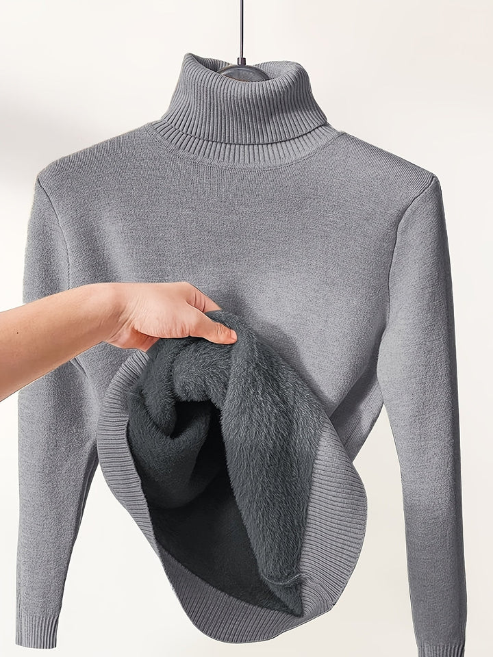 PULL TUNIQUE COL HAUT POUR FEMMES