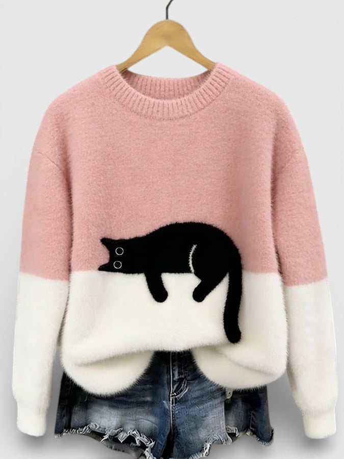 PULL IMPRIMÉ FÉLIN POUR FEMMES