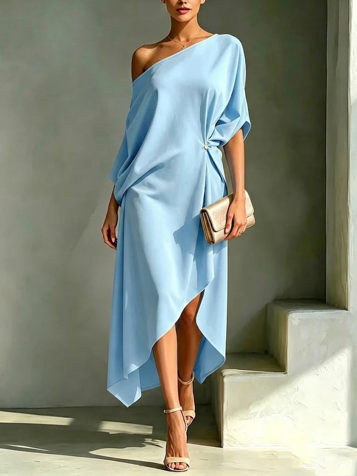 ROBE MIDI ASYMÉTRIQUE POUR FEMMES