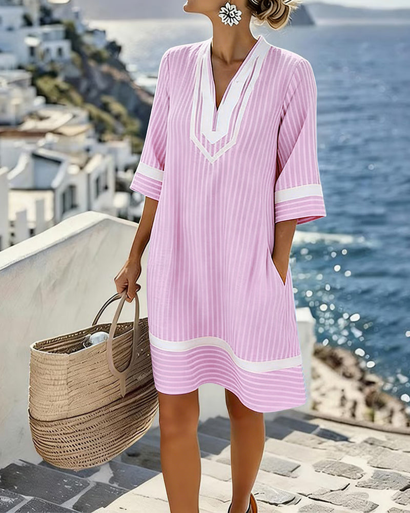 ROBE MINI RAYÉE POUR FEMMES