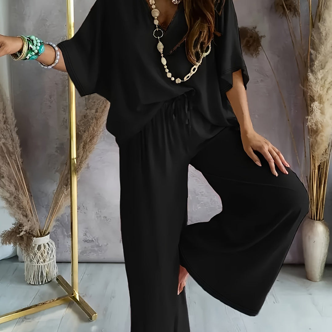 ENSEMBLE CHIC À COL EN V POUR FEMMES