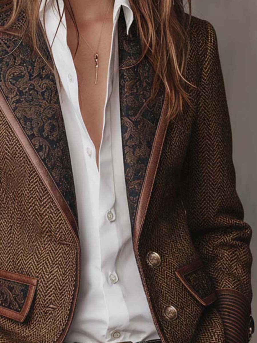 BLAZER STRUCTURÉ ARTISTIQUE POUR FEMMES