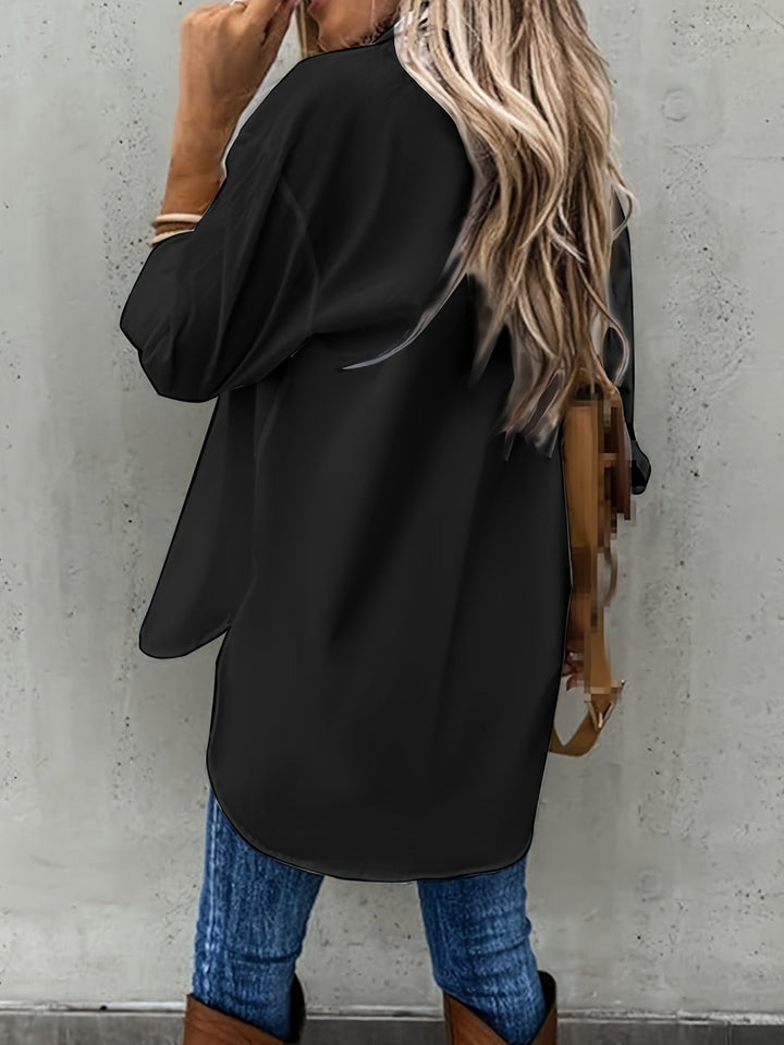 BLOUSE À MANCHES CHIC QUOTIDIENNE POUR FEMMES