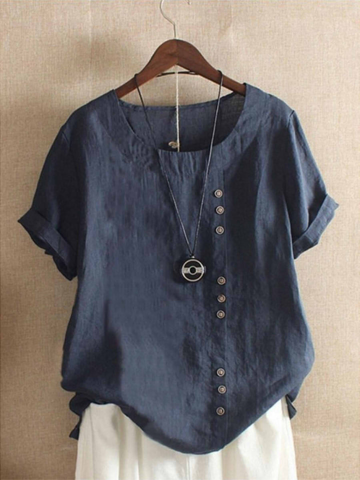 BLOUSE EN COTON À BOUTONS POUR FEMMES