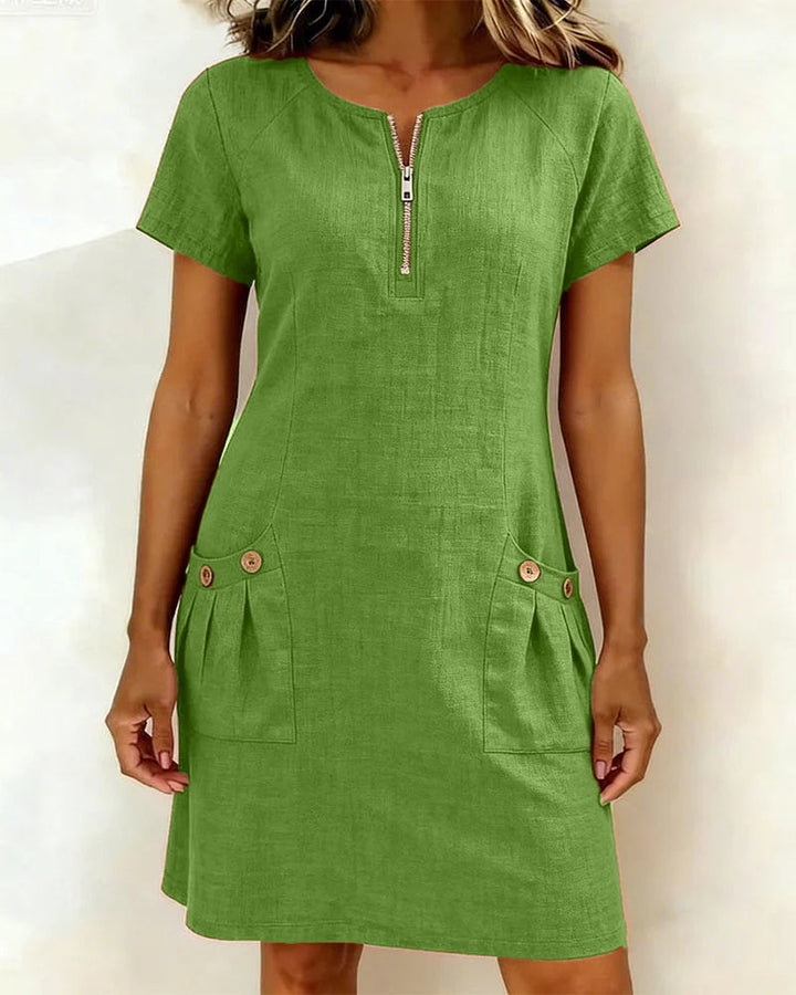 ROBE EN MELANGE DE LIN POUR FEMMES