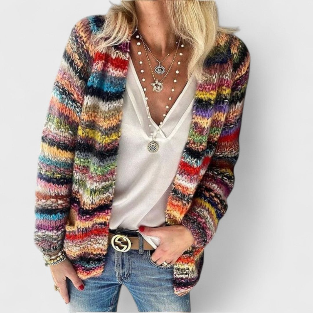 Catherine - Barevný pohodlný cardigan