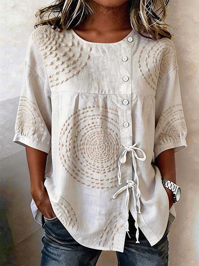 TOP BRODÉ CLASSIQUE POUR FEMME