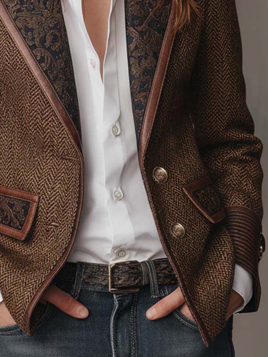 BLAZER STRUCTURÉ ARTISTIQUE POUR FEMMES