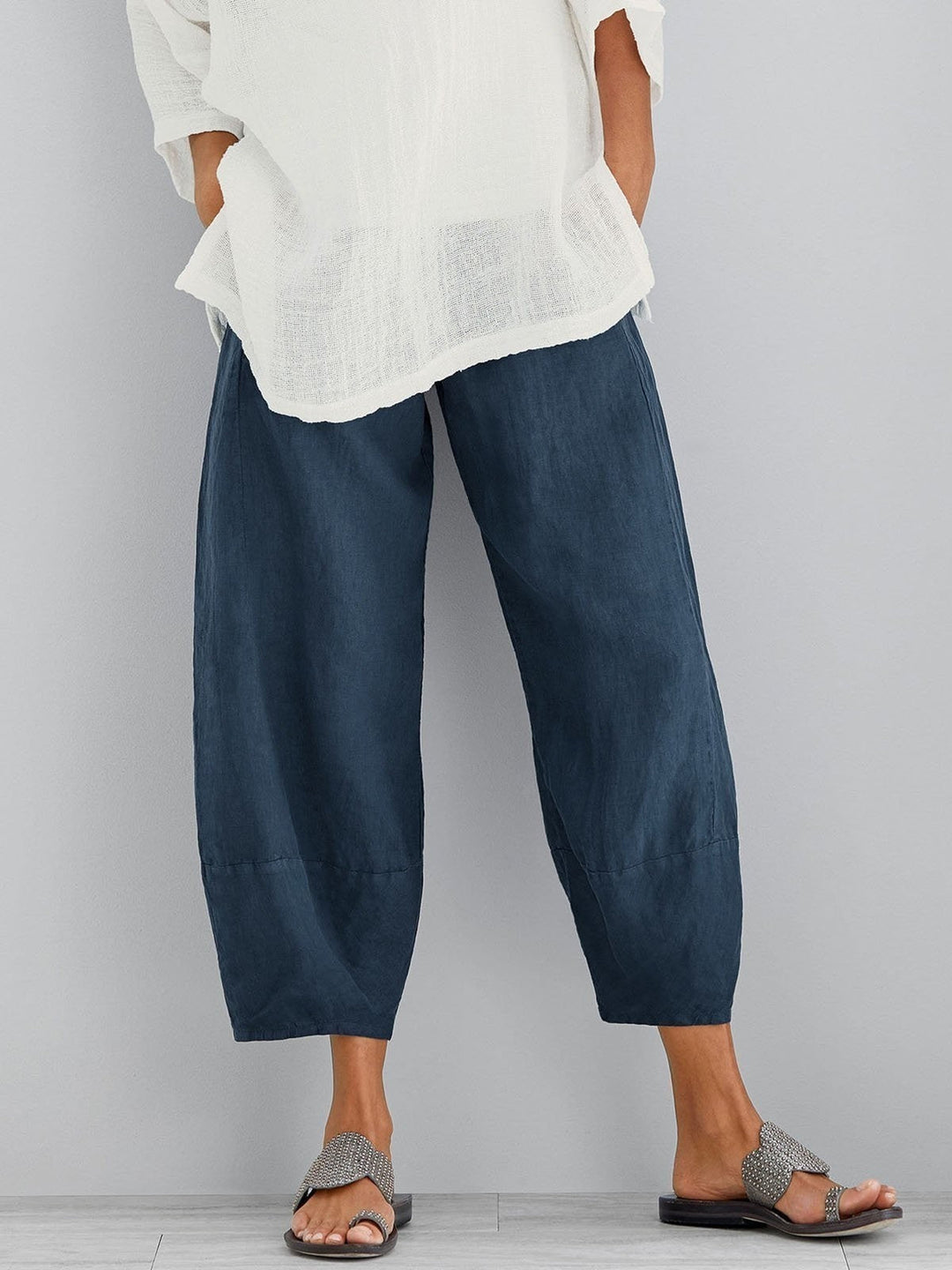 PANTALONS CROP EN COTON POUR FEMMES