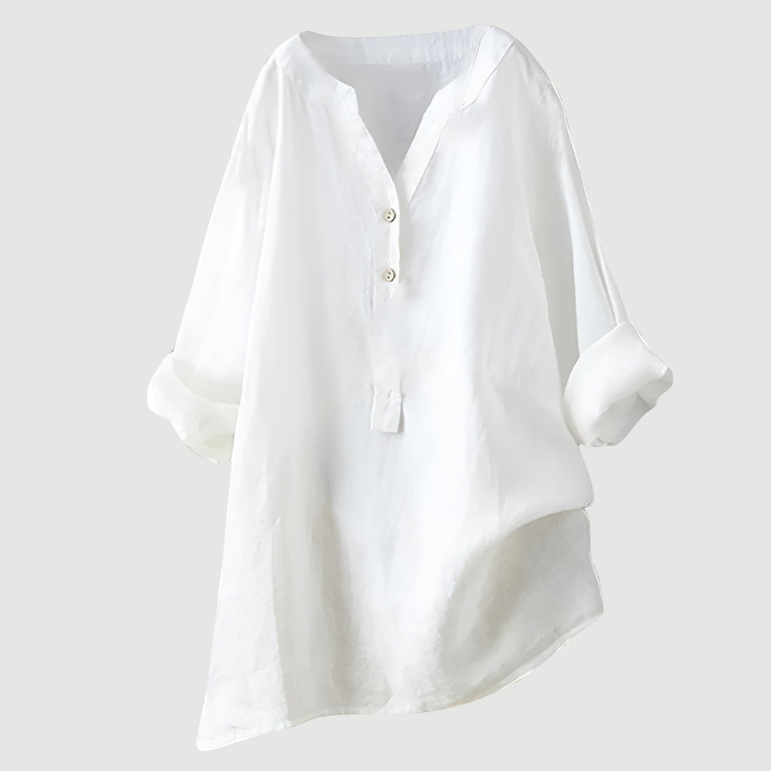 BLOUSE EN MÉLANGE DE LIN POUR FEMMES