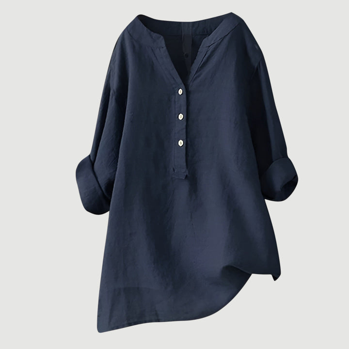 BLOUSE EN MÉLANGE DE LIN POUR FEMMES