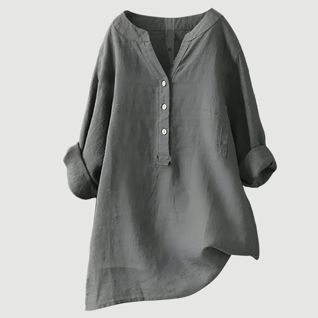 BLOUSE EN MÉLANGE DE LIN POUR FEMMES