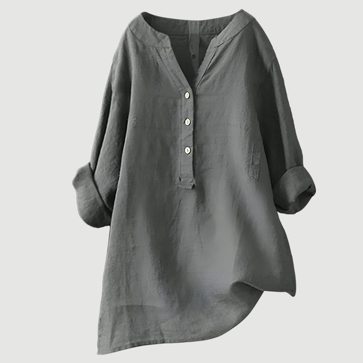 BLOUSE EN MÉLANGE DE LIN POUR FEMMES