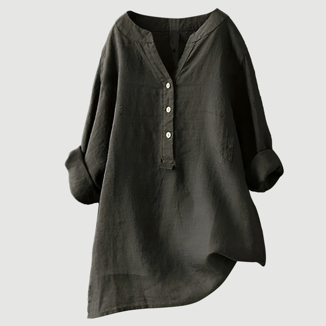 BLOUSE EN MÉLANGE DE LIN POUR FEMMES