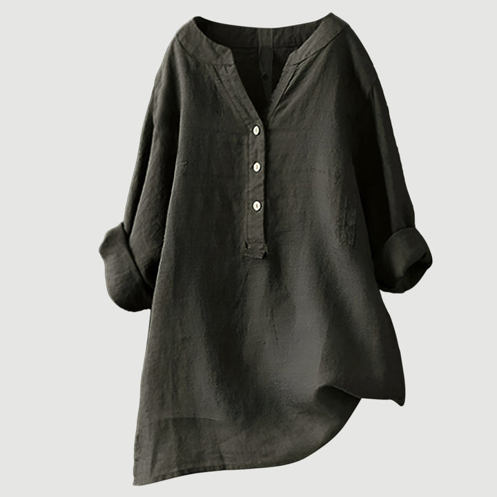 BLOUSE EN MÉLANGE DE LIN POUR FEMMES
