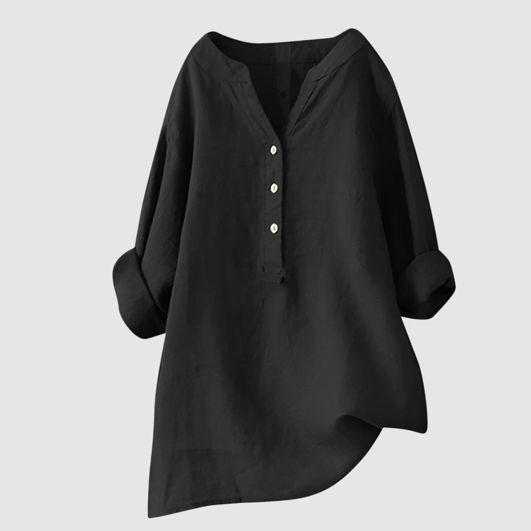 BLOUSE EN MÉLANGE DE LIN POUR FEMMES