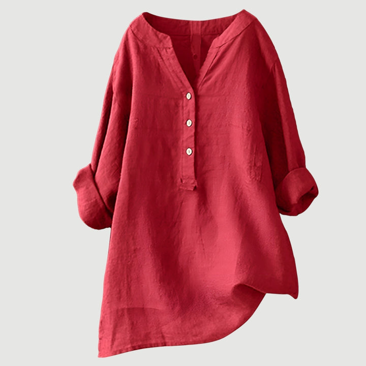 BLOUSE EN MÉLANGE DE LIN POUR FEMMES