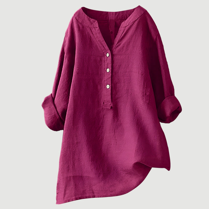BLOUSE EN MÉLANGE DE LIN POUR FEMMES