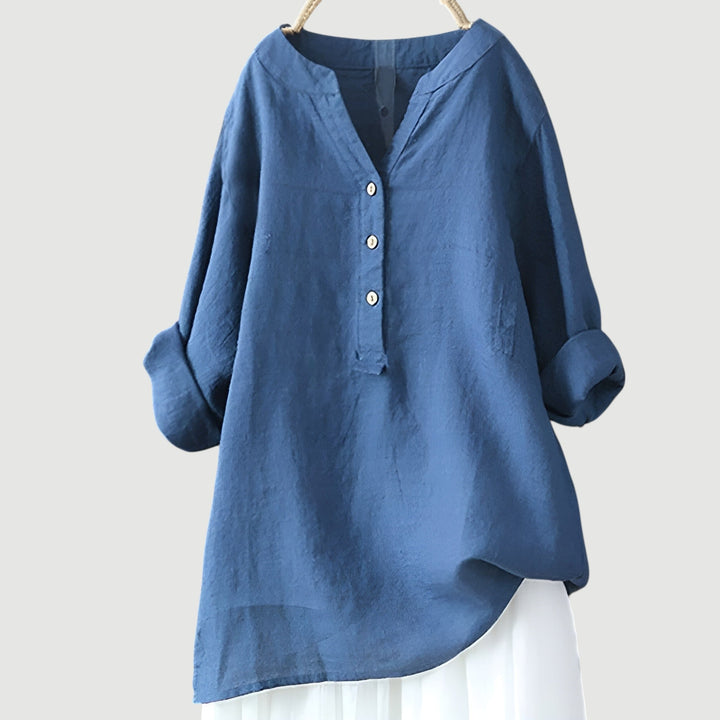 BLOUSE EN MÉLANGE DE LIN POUR FEMMES