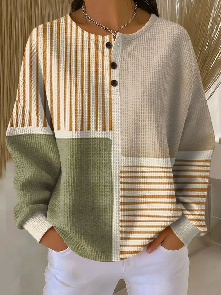 PULL EN TRICOT GAUFRE POUR FEMMES