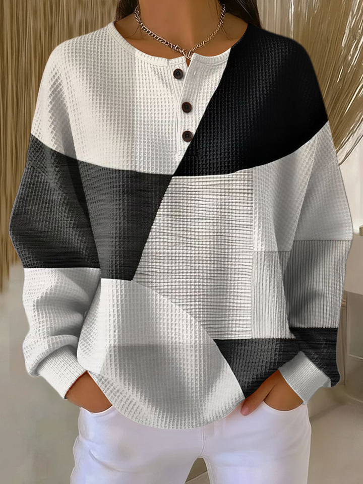 PULL EN TRICOT GAUFRE POUR FEMMES