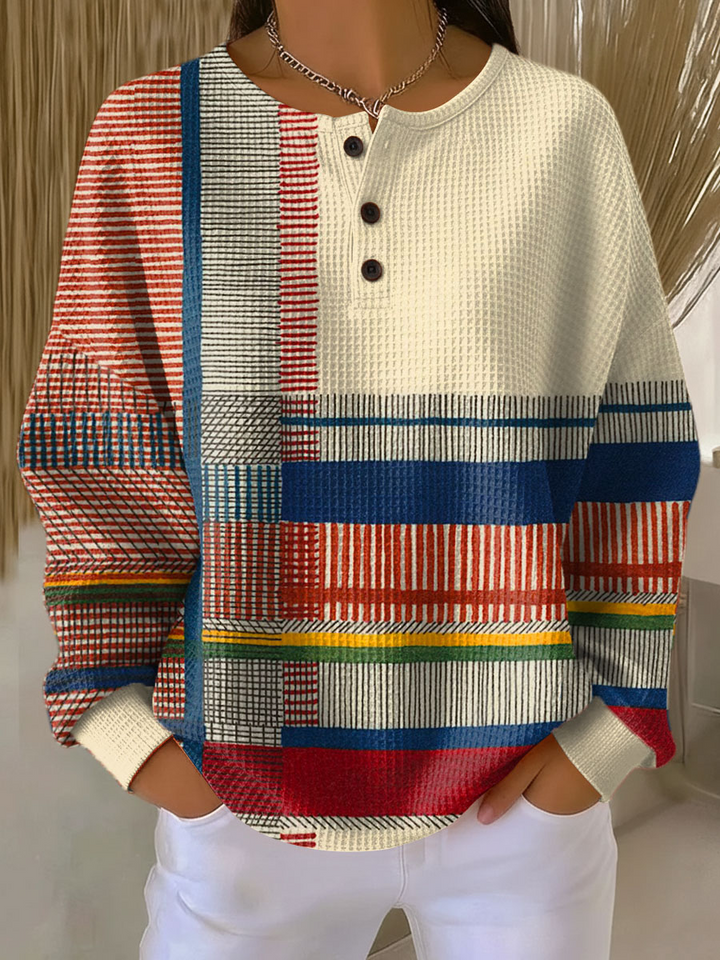 PULL EN TRICOT GAUFRE POUR FEMMES