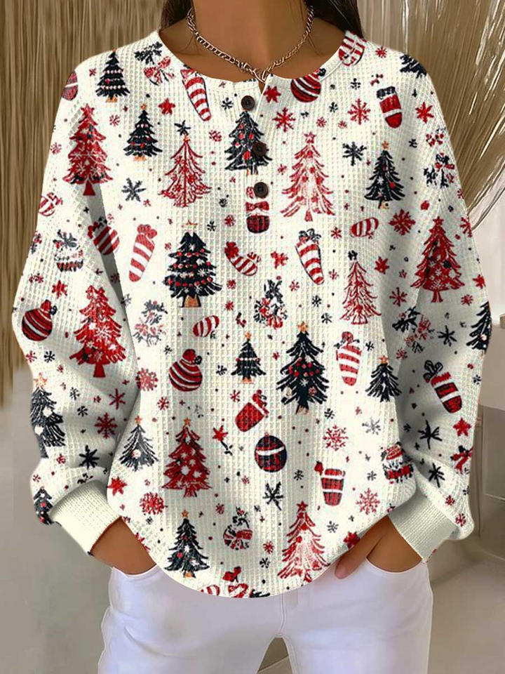 PULL EN TRICOT GAUFRE POUR FEMMES