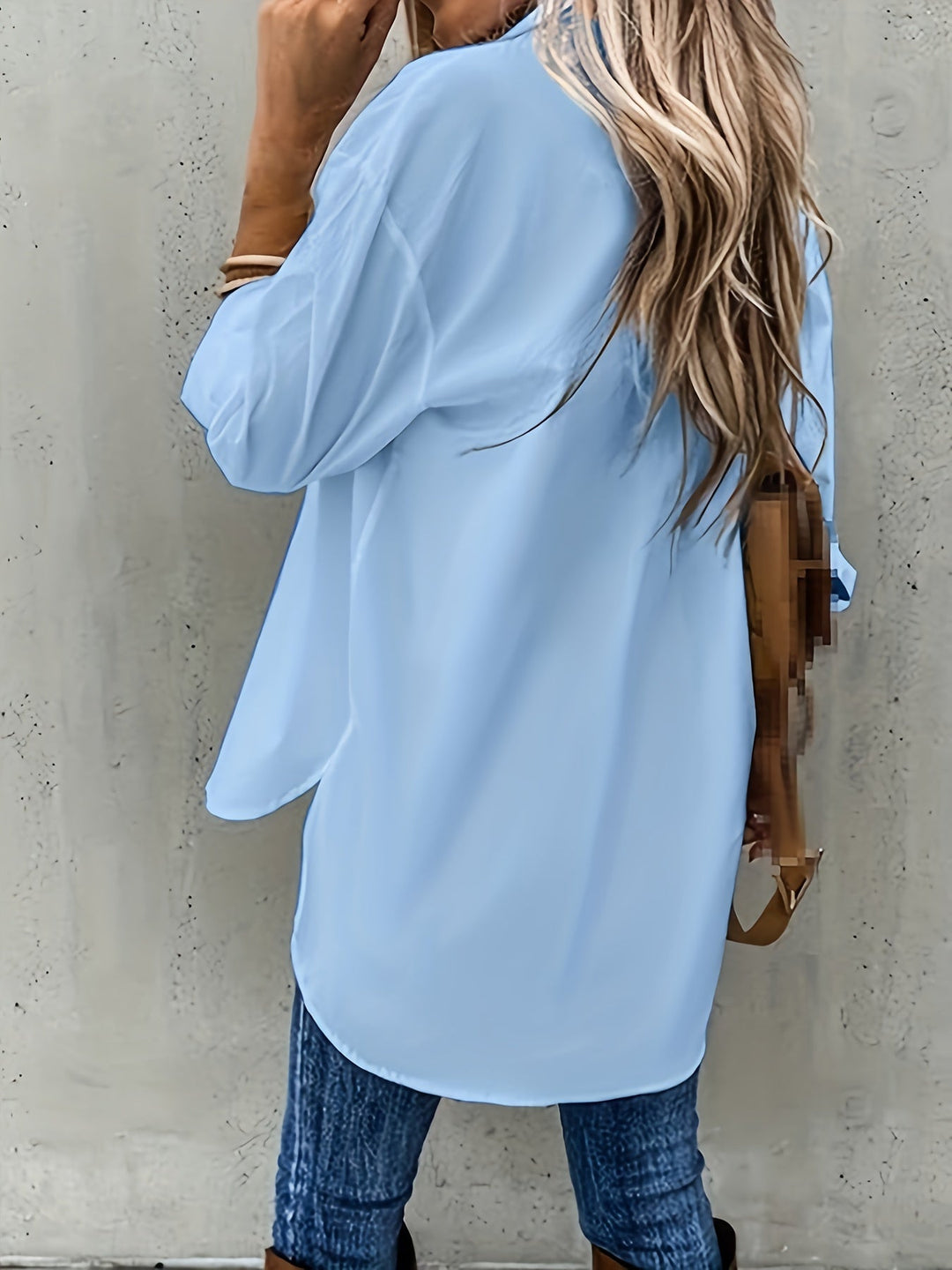 BLOUSE À MANCHES CHIC QUOTIDIENNE POUR FEMMES