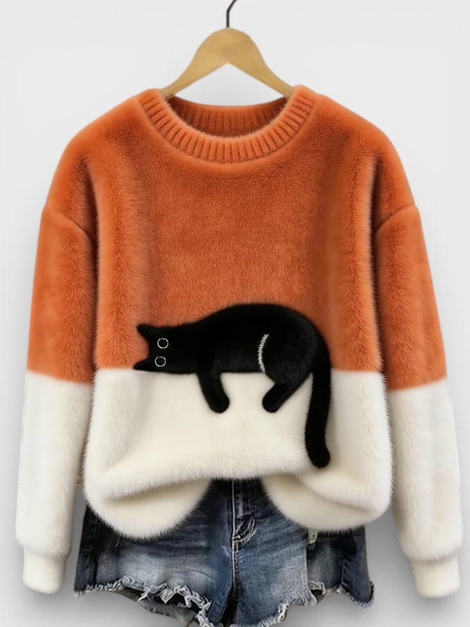 PULL IMPRIMÉ FÉLIN POUR FEMMES