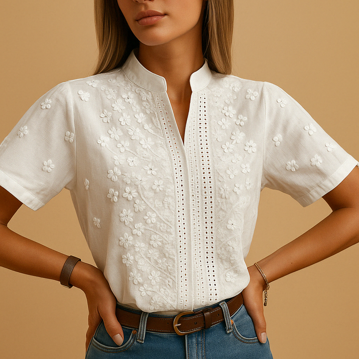 BLOUSE BRODÉE CHIC POUR FEMMES