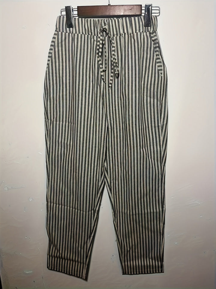 PANTALONS LARGES À RAYURES POUR FEMMES