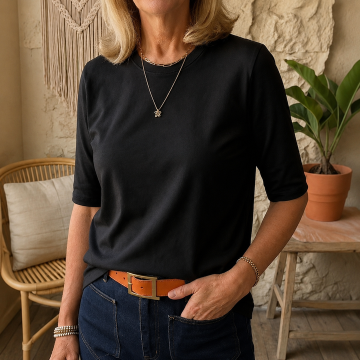 T-SHIRT À MANCHES MI-LONGUES POUR FEMMES