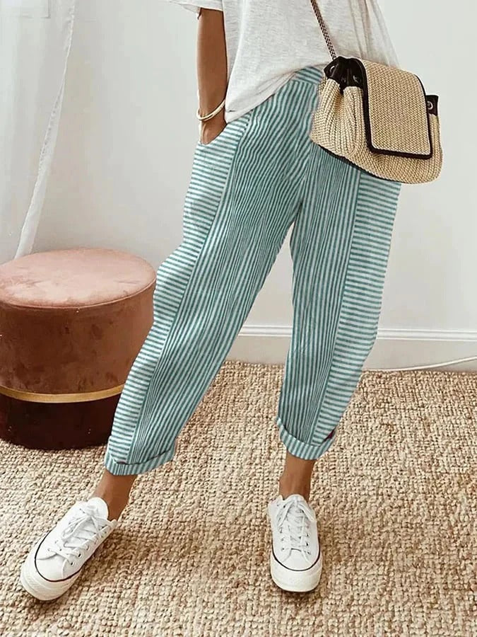 PANTALONS RAYÉS STYLÉS POUR FEMMES