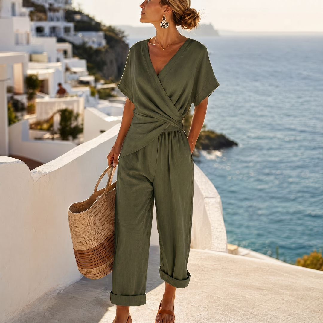 ENSEMBLE PANTALONS ENROULÉS POUR FEMMES