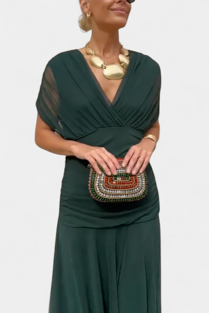 ROBE DRAPÉE ÉLÉGANTE POUR FEMMES