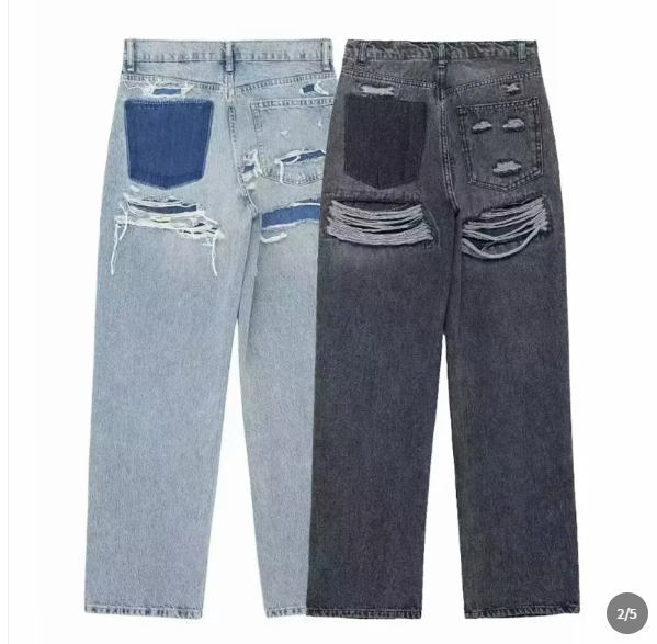 JEANS DÉCHIRÉS ANCIENNE POUR FEMMES