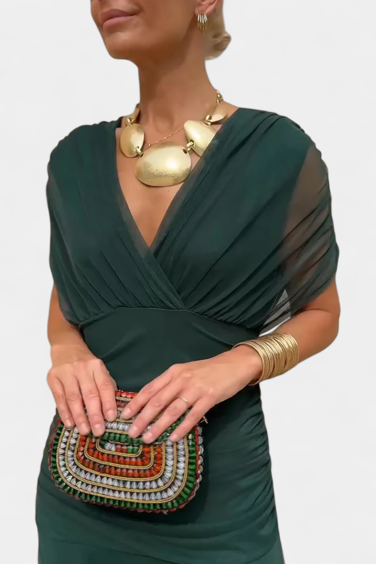 ROBE DRAPÉE ÉLÉGANTE POUR FEMMES