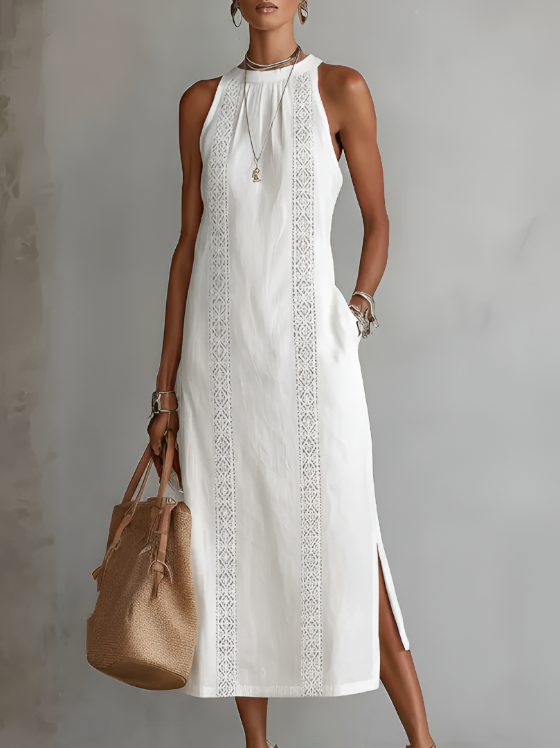 ROBE MIDI SANS MANCHES CHIC POUR FEMMES