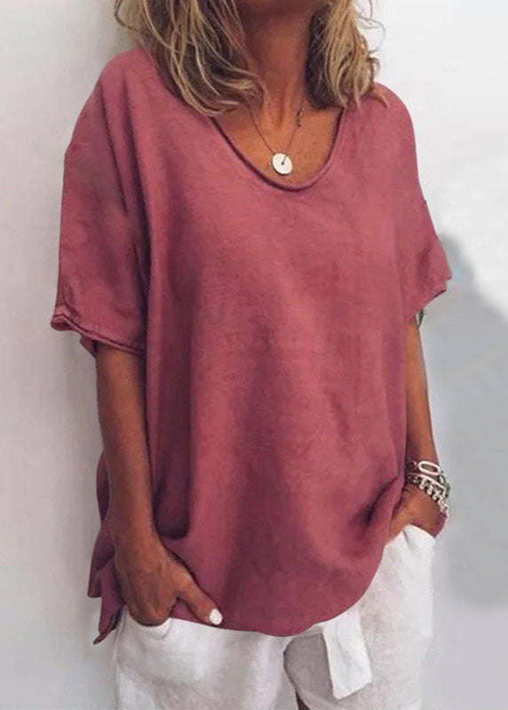 BLOUSE À COL ROND POUR FEMMES